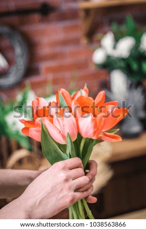 Florist arrangement beautiful bouquet for flowers delivery