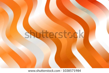 Light Orange vector template with lines. A vague circumflex abstract illustration with gradient. The template for cell phone backgrounds.