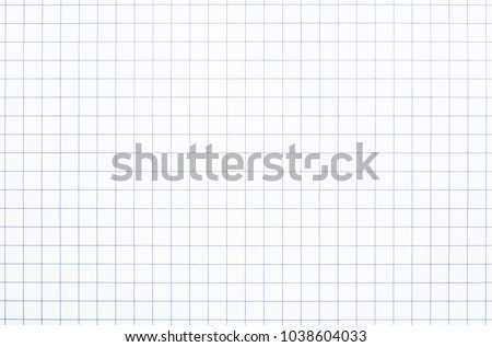 Real white grid paper texture or background School notebook