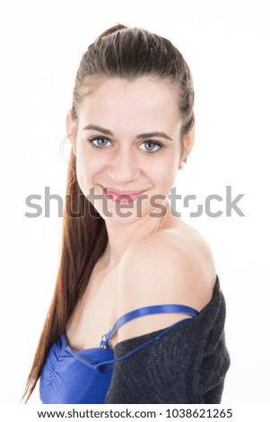 Cute teenager girl on white background young woman