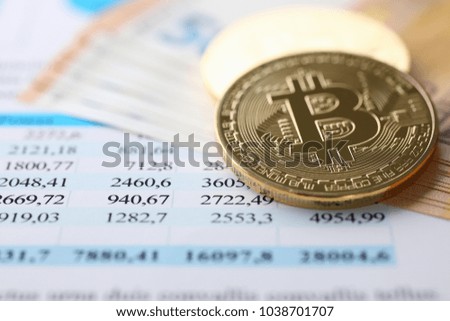 The coin of crypto currency bitcoin