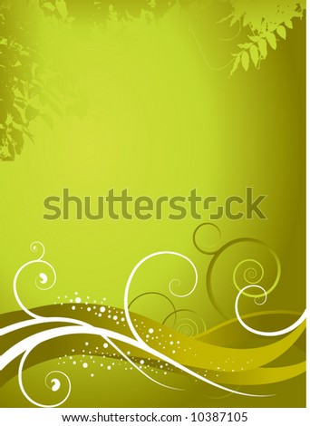 Vertical spring vector background and space for text