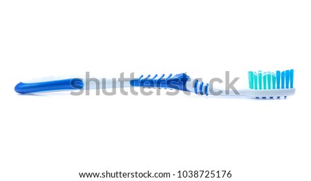 toothbrush isolated on a white background Royalty-Free Stock Photo #1038725176
