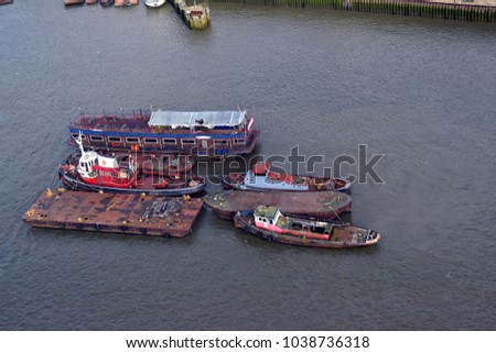 Boats on Thames, London