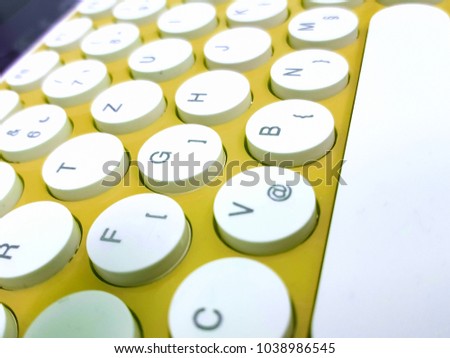 Yellow and white keyboard