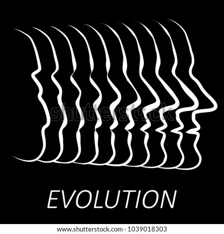 vector of evolution from monkey to man
