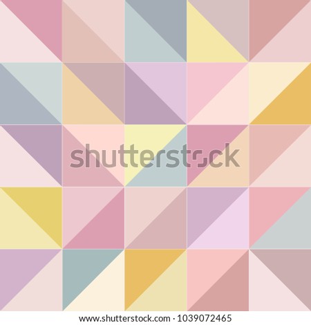 Geometric vector seamless pattern in fashion pastel colors