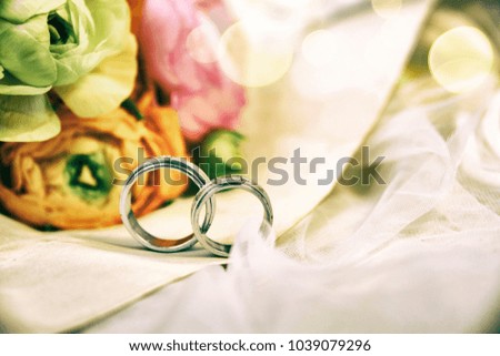 Wedding background with wedding Rings