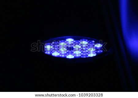 blue led uplighting Royalty-Free Stock Photo #1039203328