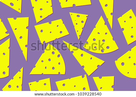 Seamless pattern of the embossed cheese