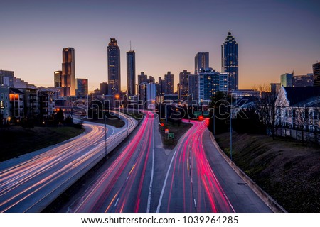 Atlanta Skyline Sunset 