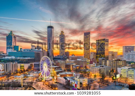Atlanta, Georgia, USA downtown skyline. Royalty-Free Stock Photo #1039281055