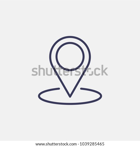 Outline location icon illustration vector symbol Royalty-Free Stock Photo #1039285465