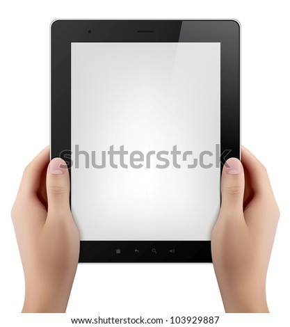 Tablet PC Isolated on White Background. Vector EPS 10.