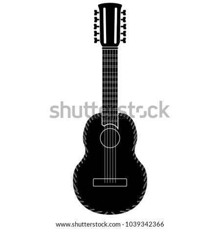 Isolated charango icon. Musical instrument