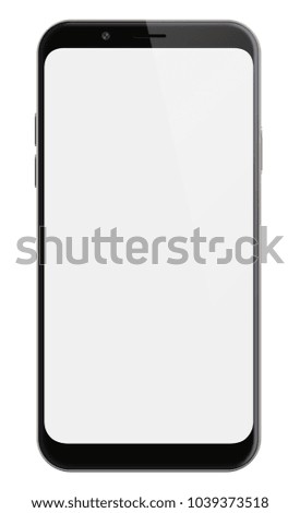 modern abstract smartphone 3d illustration isolated with clipping path included