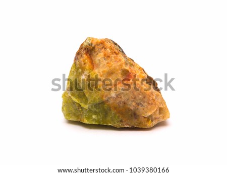 Opal mineral untreated and isolated on white background