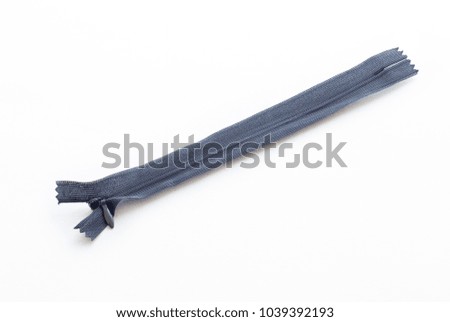 Zipper on a white background