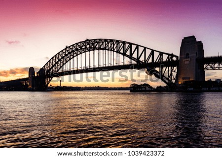 Harbour Bridge in Darling Harbour of Sydney, Australia