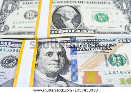 close up of banknote for background