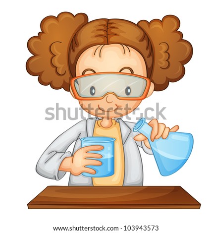 Illustration of a young scientist - EPS VECTOR format also available in my portfolio.