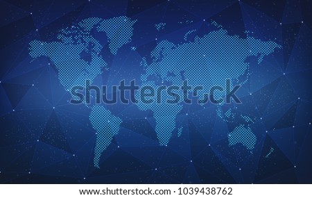 World Map Link Digital Backgrounds Royalty-Free Stock Photo #1039438762