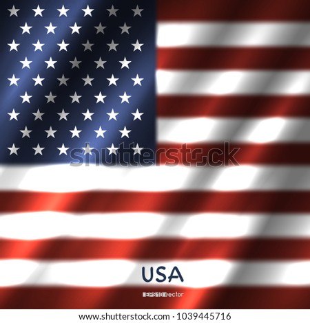National USA flag background. Great 8 country United States of America standard banner backdrop