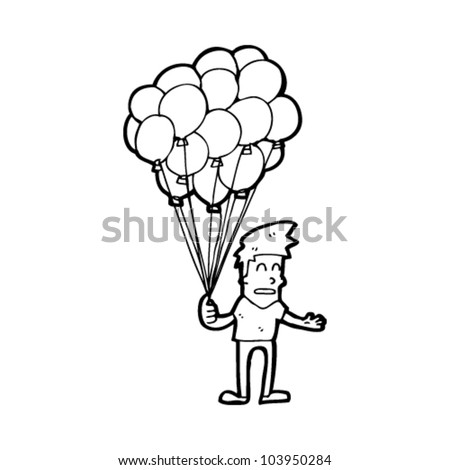 cartoon balloon seller