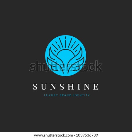 Sun Shine monogram logo template.