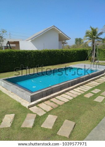 Small pool in the backyard