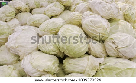 Fresh cabbage Sale in the markets and supermarkets.