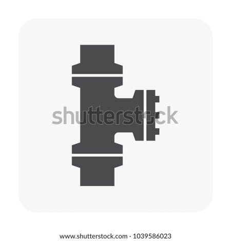 Pipe icon and flange fitting for pipeline connection with valve and other pipe. Using for transportation liquid and gas i.e. crude, oil, natural gas, sewage, wastewater. Also for plumbing, irrigation.