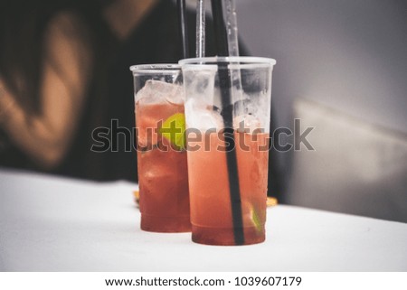 two drink on the table