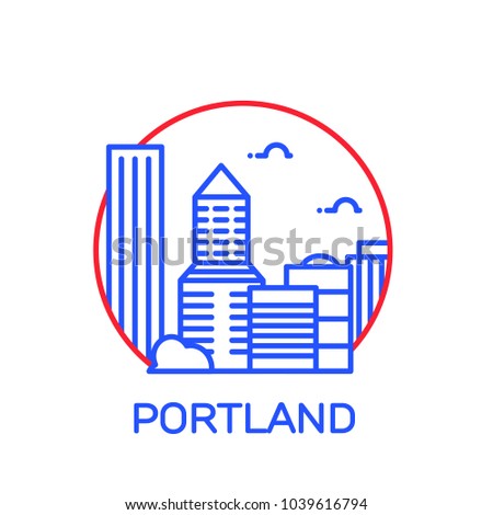 Portland City icon. Vector illustration