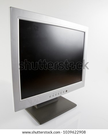 TV flat screen lcd plasma tv mock up. Black HD monitor mockup. Modern video panel black screen mock-up. Widescreen show your business presentation on flat display tv set.