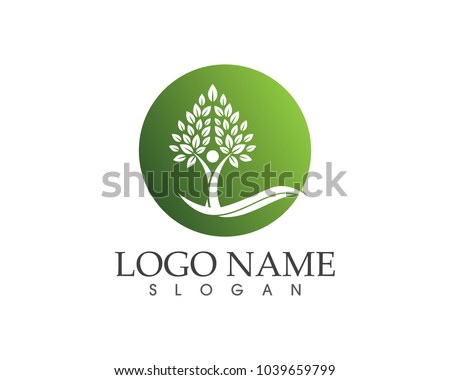 Tree people logo design concept