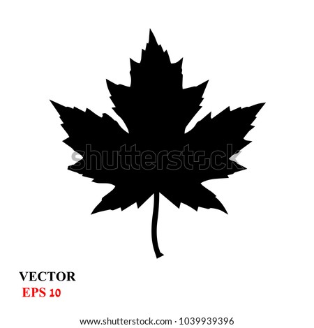 maple leaf. vector icon Royalty-Free Stock Photo #1039939396