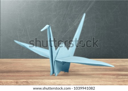 Colorful origami bird
