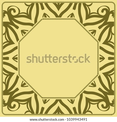 lace floral border ornament. vector pattern. decorative frame