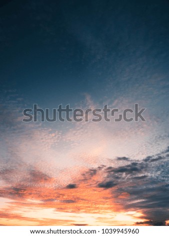 Sunset with beautiful clouds