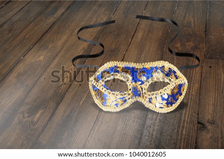 Elegant and gold venetian mask
