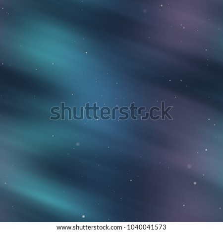Blue Northern sky with green and red Northern Lights (Aurora borealis), seamless texture
