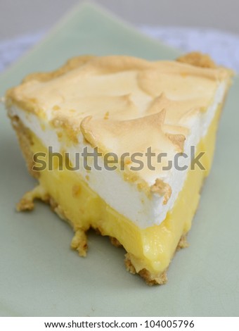 Lemon Meringue Pie on dish