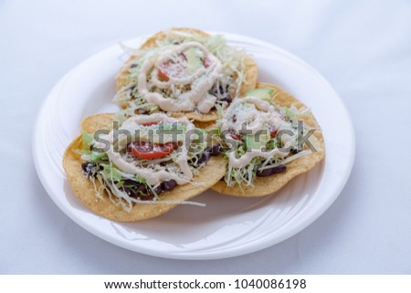 Mexican Food Dishes with white background