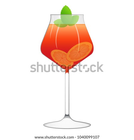 Tropical cocktail with orange slices