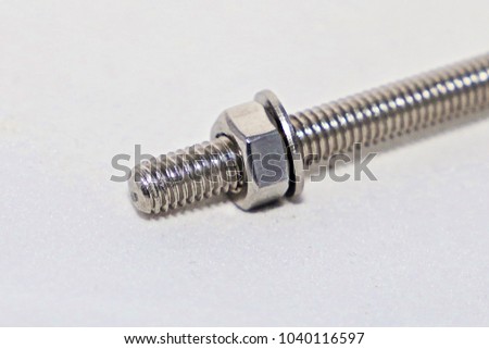 Nut, washer and bolt 