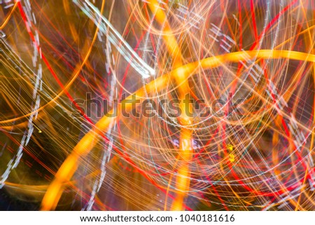 Abstract background of Blurry colorful of motions lights.