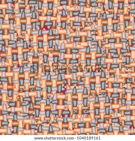 Rough imitation of a wicker mat. Fashion checkered seamless texture.
