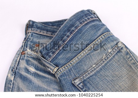 old jeans or shabby jeans