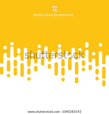 Abstract yellow mustard Rounded Lines Halftone Transition. Vector Background Illustration Royalty-Free Stock Photo #1040283142